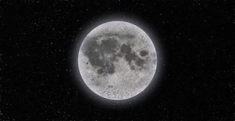 3d Moon surface background in Deep Space Stock Illustration