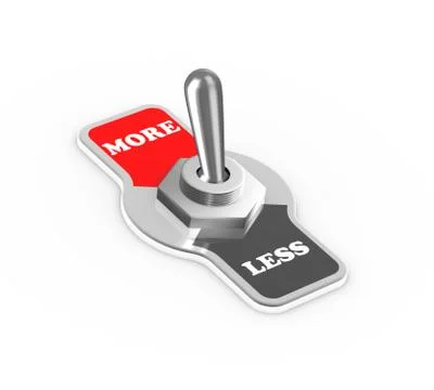 3d more less toggle switch button Stock Illustration