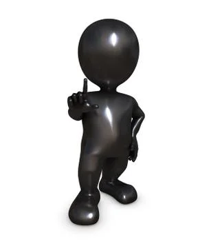 3D Morph Man Presenting Stock Illustration