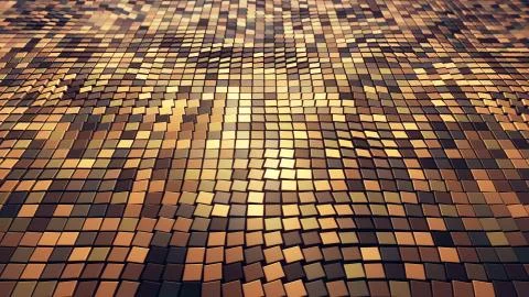 3d Mosaic Cube Grid surface Stock Illustration