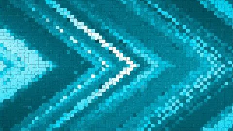 3D mosaic rendering based on an abstract angle Stock Illustration