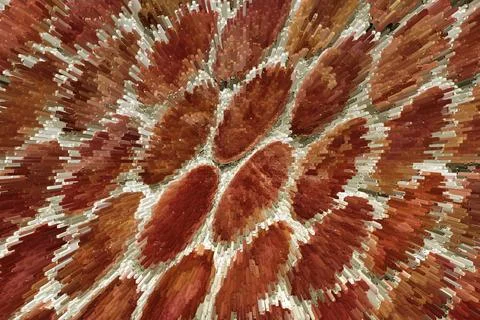 3D mosaic visualization. The decorative colourful background. Stock Illustration