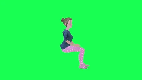3d mother clapping for kids left angle isolated green screen Stock Footage 252662233