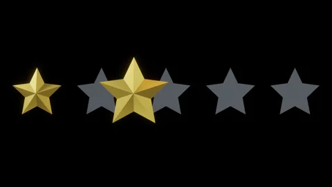 3D motion appearance 5 stars that reflect the concept of star rating based on Stock Footage 241674166