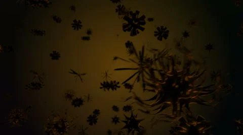 3D Motion Background – Dark Orange Organic Particles Stock Footage 55358833