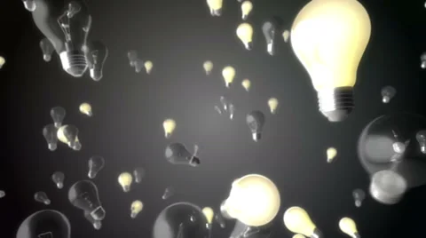 3D Motion Background – Light Blubs Stock Footage 55447499