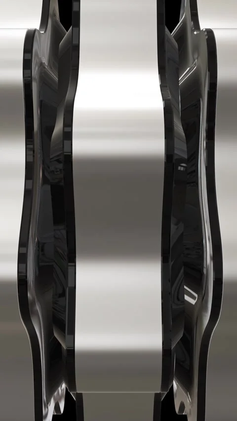 3d motion background with metal blocks. 3d vertical animation loop. Video stock 292813826