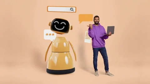 3d motion collage video of happy it-specialist american man hold laptop Stock Footage 301630747