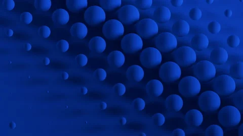 3D motion design animation blue shining ball layered diagonal moving like waves Video stock 117098256