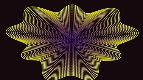 3D motion graphic featuring concentric, wave-like lines that expand 動画素材 338206579