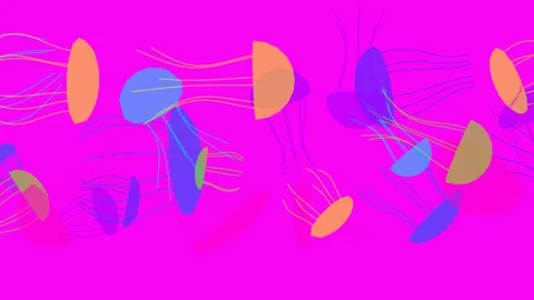 3D motion graphic featuring a horizontal stream of translucent Stock Footage 337970612