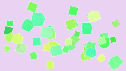 3D motion graphic featuring a swarm of translucent Vídeo Stock 338206670
