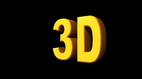 "In 3D" motion graphic title. 스톡 동영상 37025079