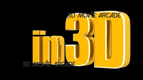 "In 3D" motion graphic title Stock Footage 37025095