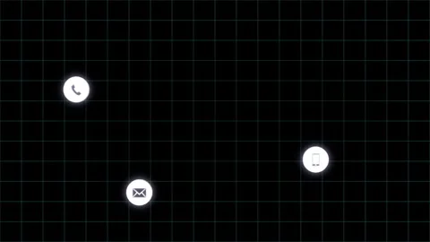 A 3D motion graphics animation of technology symbols with glow effect for I.. Video stock 264096833