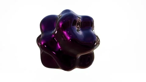 3D motion graphics background,  dark purple dynamic metallic shape Stock Footage 144876852