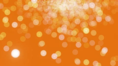 3D motion graphics background with shining orange blurry bokeh Stock Footage 143322271