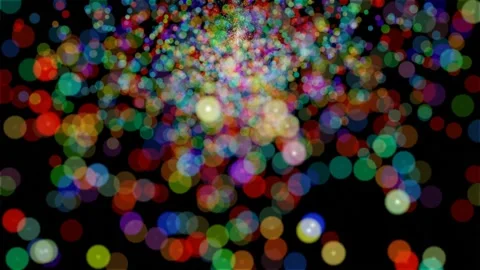 3D motion graphics background with shining colorful blurry bokeh Stock Footage 143322295