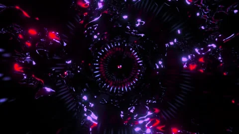 3d motion loop of tunnel epic abstract colorful futuristic Stock Footage 288057779
