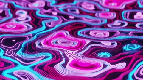 3D Motion Pink Blue Neon Colors Wavy Lines 스톡 동영상 147128209