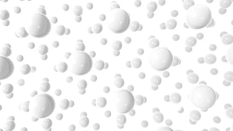 3d motion rendering an array of white balls in space Stock Footage 101909760