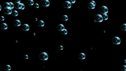 3D Motion Underwater bubbles cloud 4K 3D loop Animation backgrounds. Fast flo Illustrazione stock