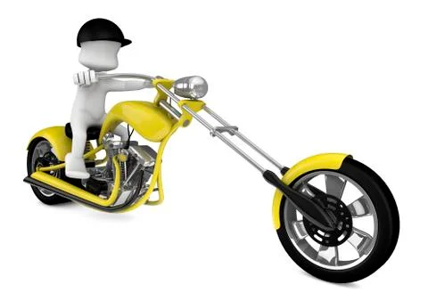 3d motorcycle Stock Illustration