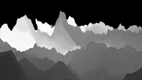 3D Mountain Clouds Smoke Cartoon Futuristic Motion Graphic 스톡 동영상 290095956
