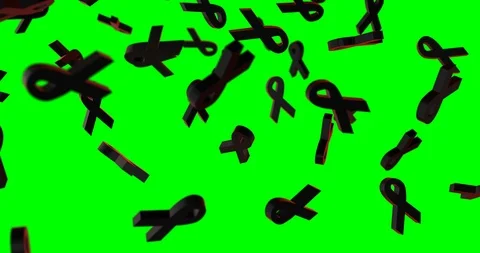 3d mourning symbol falling slow motion Stock Footage 102460180