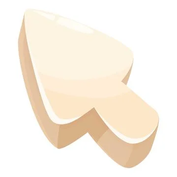 3d mouse cursor arrow pointing up right in beige tones Stock Illustration