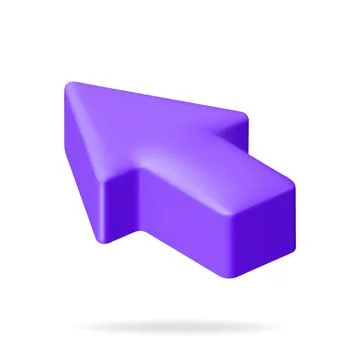 3D Mouse Cursor Isolated on White Stock Illustration