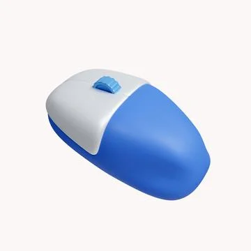 3d mouse icon. icon isolated on white background. 3d rendering illustration Stock Illustration