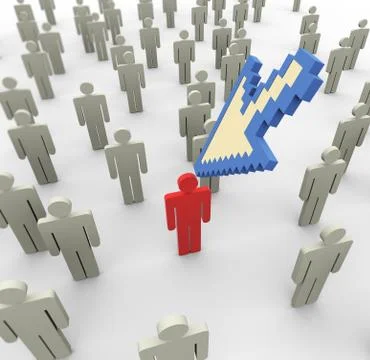 3d mouse pointer click Illustrazione stock