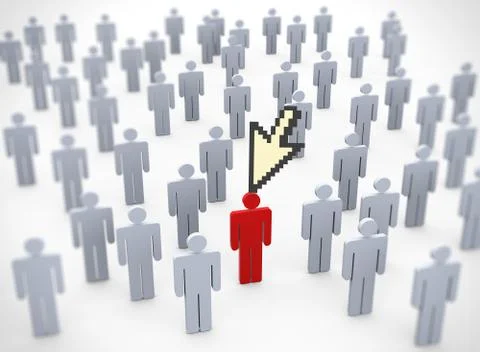 3d mouse pointer click selection Illustrazione stock