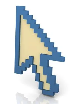 3d mouse pointer 스톡 일러스트