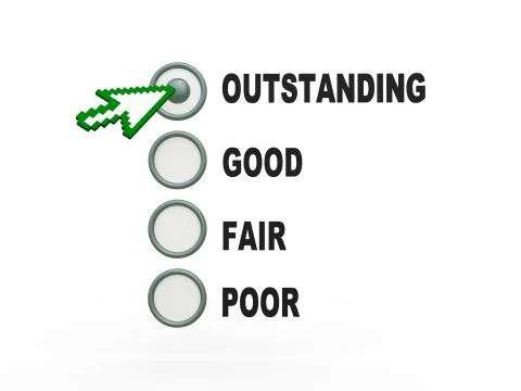 3d mouse pointer survey rate click Stock Illustration