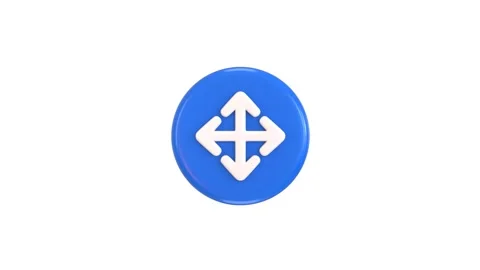 3d moving arrow icon animation Stock-Footage 314735342
