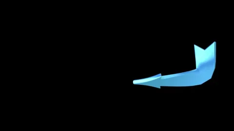 3D Moving Arrow Turning 90 Degree Stock Footage 292337961
