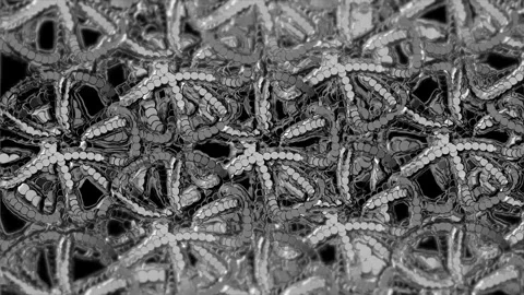 3D Moving Background Animation of Particles and Lines 05. 4K Stock Footage 297343941