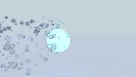 3d moving cubes Stock Footage 240900339