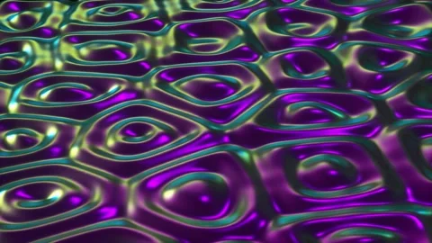 3D moving holographic bubbles surface Stock Footage 133493756
