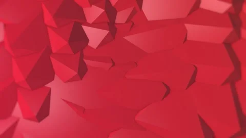 3D Moving Polygons Red Backgrounds Loop Video stock 292337984