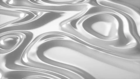 3D moving wave with silver bubbles surface Stock Footage 133493787