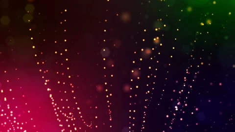 3d multi-colored background with fantastic luminous particles. Looped 3d Video stock 93282076