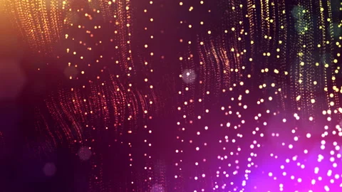 3d multi-colored background with fantastic luminous particles. Looped 3d Video stock 93283731