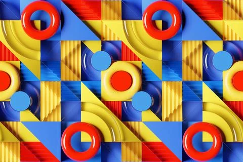 3D multicolor geometric shapes . Abstract  design elements. Dynamic  abctract 스톡 일러스트