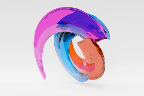 3D multicolor geometric shapes . Abstract  design elements. Dynamic  abctract Illustrazione stock