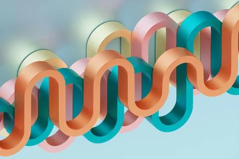 3D multicolor geometric shapes . Abstract  design elements. Dynamic  abctract Stock Illustration