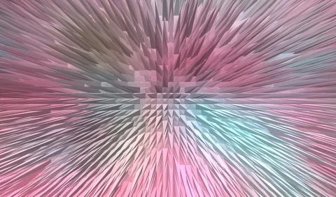 3d multicolor shades extrusion background colorful geometric theme Stock Illustration