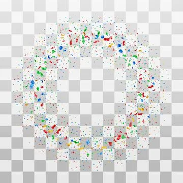 3D Multicolored exploding confetti and streamers Illustrazione stock